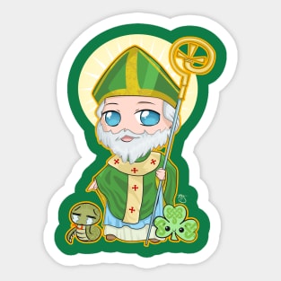 Chibi St. Patrick Sticker